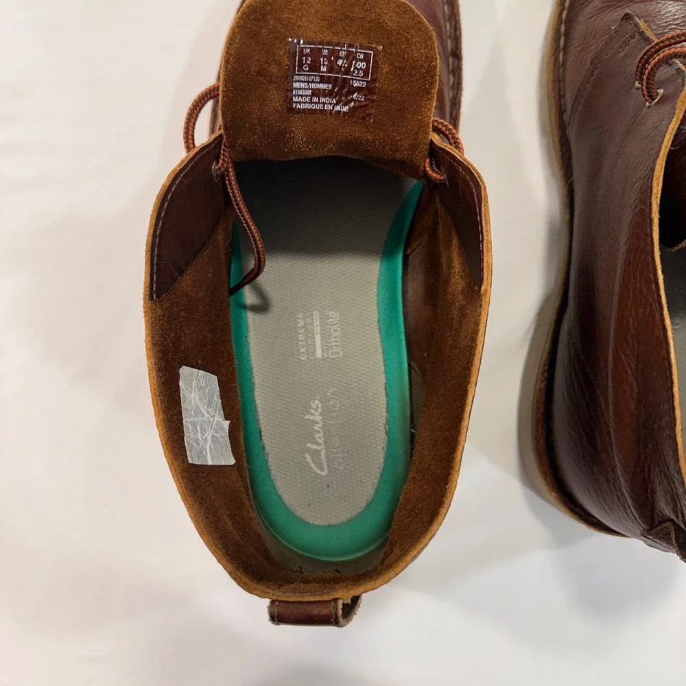 Clarks‎ Morris Peak Desert Boots Mens 13 Brown Leather Lug Sole | Heritage